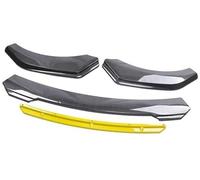 Pizgear Protector Car Front Bumper Lip Body Kit Spoiler Decorative Strip Bumper Canard Lip Splitter Exterior Parts, for Subaru, Spoiler Front Spoiler(BLACK Carbon Yellow)