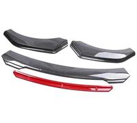 Pizgear Protector Car Front Bumper Lip Body Kit Spoiler Decorative Strip Bumper Canard Lip Splitter Exterior Parts, for Subaru, Spoiler Front Spoiler(BLACK Carbon Red)
