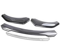 Pizgear Protector Car Front Bumper Lip Body Kit Spoiler Decorative Strip Bumper Canard Lip Splitter Exterior Parts, for VOLVO, Spoiler Front Spoiler(BLACK Carbon White)