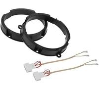 Pizgear Speaker Spacer Ring Tweeter Speaker Spacer Adapter Car, for Volkswagen, for Santana, 2013-2024 Front Rear Doors Black with Audio Wiring Harness Waterproof Car Speaker Spacer