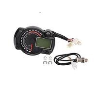 Pizgear Speedometer Tachometer Odometer Gear 19000RPM 299km/h MPH Motorcycle Fuel Level Warning Water Temp DC 12V With 7 Backlights Motorcycle Speedometer(Gauge with sensor)