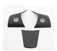Pizgear Steering Wheel Panel Cover Sequins Interior Decorate Trim Sticker, for Tesla, for Model 3 2016 2017 2018 2019 2020 2021 2022, for Model Y 2019-2022 Steering Wheel Trim(Matt carbon fiber)