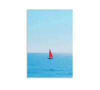PIZKEEP Lone Sail in The Sea Poster Picture Print 16 x 24 Inches (40 x 60 cm)