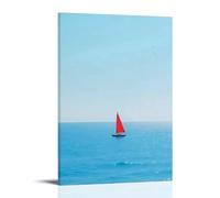 PIZKEEP Lone Sail in The Sea Poster Picture Print 24 x 36 Inches (60 x 90 cm)