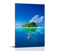 PIZKEEP Lone Sail in The Sea Posters Canvas 20 x 30 inches (50 x 75 cm)