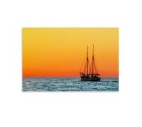 PIZKEEP Sailboat on The Sea Horizon Natural Landscape Poster Decoration 20 x 30 Inches (50 x 75 cm)