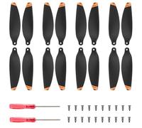 Pizsieat 16 PCS Propellers for Dji Mini 2, Mini SE, Propellers Replacement for Dji Mini 2, Mini SE, Prop Blades Low Noise with 16 Screws + 2 Screwdriver (Black Orange)
