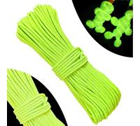 Pizsieat Fluorescent Paracord 550, 30m Bright Nylon Rope with 9 Cores, 4mm Parachute Cord, Survival Rope Strands - Parachute Rope Can - Max 250kg (550 lbs)