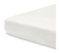 Pizuna 100% Cotton Fitted Travel Sheet Off White, 400 Thread Count Long Staple Cotton Fitted Travel Sheet 60x120 cm, Sateen Weave 14 cm Deep Fitted Sheets 1 PC Off White
