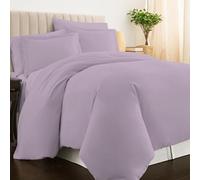 Pizuna 100% Cotton King Size Duvet Cover Sets Lavender Frost, 400 Thread Count Long Staple Cotton King Duvet Cover 230x220cm, Sateen Weave Quilt Cover with Button Closure (Kingsize Duvet Cover Sets)