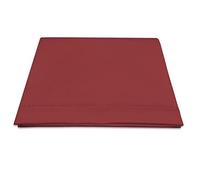 Pizuna 100% Cotton Super King Flat Sheet - Brick Red, 400 Thread Count Sateen Weave Top Sheet - Super King (300x280 cm)