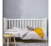 Pizuna Baby Duvet Cover For Crib 100 x 135 cm, Light Lilac, 400 Thread Count 100% Long Staple Cotton Bedding Set, Soft Sateen Weave Crib Duvet Cover with Button Closure & 1 Pillow Case