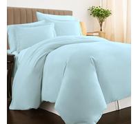 Pizuna Luxurios Cotton Emperor Duvet Cover Sets Baby Blue, 800 Thread Count 100% Long Staple Cotton Duvet Cover 285 x 240 cm with Button Closure (Emperor Bedding Set)