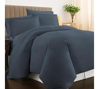 Pizuna Luxurios Cotton Emperor Duvet Cover Sets Dark Blue, 800 Thread Count 100% Long Staple Cotton Duvet Cover 285 x 240 cm with Button Closure (Emperor Bedding Set)