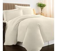 Pizuna Luxurios Cotton Emperor Duvet Cover Sets Ivory, 800 Thread Count 100% Long Staple Cotton Duvet Cover 285 x 240 cm with Button Closure (Emperor Bedding Set)
