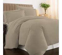 Pizuna Luxurios Cotton Emperor Duvet Cover Sets Simply Taupe, 800 Thread Count 100% Long Staple Cotton Duvet Cover 285 x 240 cm with Button Closure (Emperor Bedding Set)