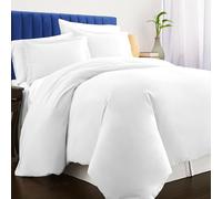 Pizuna Luxurios Cotton Super King Duvet Cover Set White, 1000 Thread Count 100% Long Staple Cotton Superking Duvet Cover 260x220cm, Sateen Thick Quilt Cover with Button Closure