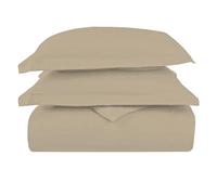 Pizuna Luxurious Cotton Double Size Simply Taupe, 1000 Thread Count 100% Long Staple Cotton Thick Duvet Cover Double 200x200cm, Sateen Quilt Cover with Button Closure (Duvet Cover Double)