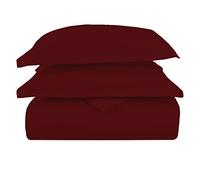 Pizuna Luxurious Cotton Duvet Covers King Size Rio Red, 1000 Thread Count 100% Long Staple Cotton King Duvet Cover 230x220cm, Sateen Quilt Cover with Button Closure (Kingsize Duvet Cover Sets)
