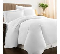 Pizuna Luxurious Cotton Super King Duvet Cover Set White, 800 Thread Count 100% Long Staple Cotton Superking Duvet Cover 260x220cm, Sateen Quilt Cover with Button Closure (Bedding Duvet Sets)