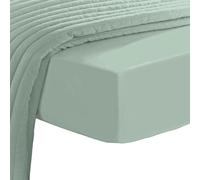 Pizuna Luxury Cotton King Size Fitted Sheet Sea Foam, 800 Thread Count 100% Long Staple Cotton King Size Fitted Sheet 150x200 cm, Sateen Weave Crisp Fitted Sheets Deep Fit 40 cm 1 PC Sea Foam