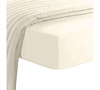Pizuna Luxury Cotton Single Bed Fitted Sheet Ivory, 800 Thread Count 100% Long Staple Cotton Fitted Sheet Single Bed 90 X 200cm, Sateen Weave Crisp Fitted Sheets Deep Fit 40 cm 1 PC Ivory