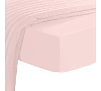 Pizuna Luxury Cotton Super King Fitted Sheet Light Pink, 800 Thread Count 100% Long Staple Cotton Fitted Sheet 180x200 cm, Sateen Weave Sheet Extra Deep 40 cm Fit - 1 PC