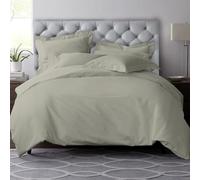 Pizuna Pure Combed Cotton Duvet Cover Set King Size Silver, 600 Thread Count 100% Long Staple Cotton King Size Duvet Cover 230x220cm, Sateen Quilt Cover with Button Closure (King Duvet Cover)