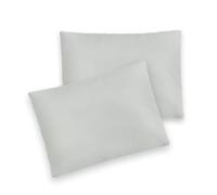 Pizuna Toddler Pillow Cases 33 x 46 cm, Silver, 400 Thread Count 100% Long Staple Cotton Crib Pillowcase Set of 2, Soft Sateen Weave Baby Pillow Cover