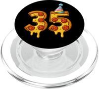 Pizza 35th Birthday 35 Years Old Party Hat Bday Boys Girls PopSockets PopGrip for MagSafe
