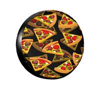 Pizza 3d Print Superior Tire Protector â€“ Full Suite Design Wheel Cover, Ultra-Strong Waterproof & Sun-Proof Polyester Tire Shield