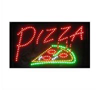 = Pizza = 54cm x 31cm x 2cm The Original SSS® Flashing Bright LED Sign Hanging NEON Animated Thin Indoor Shop Display