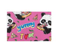 Pizza And Giant Pandas 1000 Piece Jigsaw Puzzles For Adults Wooden Puzzles For Adults Gifts Home Decor