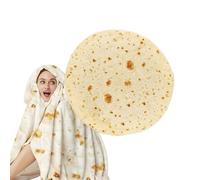 Pizza Blanket - Adult Size Throw, Double-Sided Soft Flannel Blanket, Comfortable Burrito and Tortilla Style Blanket for Bed, Travel, Children and Adults, Home Cosy Lounge Use