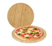 Pizza board Bamboo Platter Natural Charcuterie Slate 32 cm Pizza Serving Tray