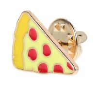 Pizza Brooch Cute Cartoon Lapel Pin Yellow Zinc Alloy