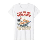 Pizza Call Me The Paramedic Cause I Be Bringin This Slice Value Graphic T-Shirt, Women, White, XL