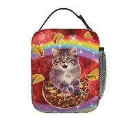 Pizza Cat Red Galaxy Taco Insulated Lunch Box For Teen Boys Girls, Portable Lunch Bag Reusable Cooler Tote For Women Man Office Travel Picnic Camping Beach