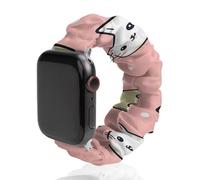 Pizza Cats Kittens Elastic Scrunchie Watch Bands Bracelet Strap Compatible with IWatch Series 6 5 4 3 2 1 Silver-style 42mm/44mm