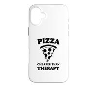 Pizza Cheaper Therapy Pizza Slice Food Lover Therapist Case for iPhone 16 Plus