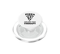 Pizza Cheaper Therapy Pizza Slice Food Lover Therapist PopSockets PopGrip for MagSafe