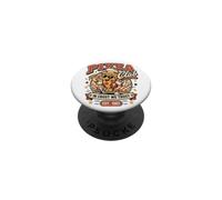 Pizza Club In Crust We Trust Retro Pizza Mascot Gifting PopSockets Adhesive PopGrip