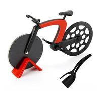 Pizza Cutter and Silicone Spatula, Bicycle Pizza Cutter with Non-Stick Stainless Steel Blades, Unique Gift for Cyclists and Bike Lovers, Durable & Fun Kitchen Tool, Gift for Pizza Lover