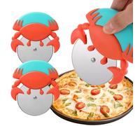 Pizza Cutter,Minging 2pcs Crab Shape Pizza Cutter Stainless Steel Pizza Roller Knife Is Very Easy To Clean Funny Pizza Cutter Pizza Roller Effortless Use Pizza Roller Cutter