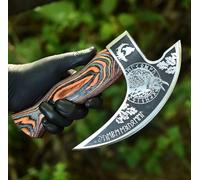 Pizza Cutter Odin New Viking Hatchet Pizza Mini Cutter Axe, Small Camping Pizza Slicer Axe, Best Axe Small Pizza Slicing with Premium Leather Sheath