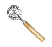 Pizza Cutting Wheel,Pasta Machine Cutter Wheel | Stainless Steel Fluted Edge Pasta Roller Cutter with Wooden Handle | Roller Cutter for Home Kitchen, H