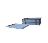 Pizza Dough Ball Proving Trays and Lids - Bread Leavening - Fits in Most Standard Fridges - Stackable (2 Trays and 1 Lid)