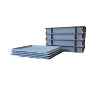 Pizza Dough Ball Proving Trays and Lids - Bread Leavening - Fits in Most Standard Fridges - Stackable (4 Trays and 4 Lids)