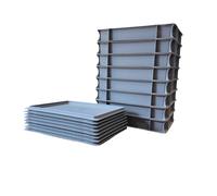 Pizza Dough Ball Proving Trays and Lids - Bread Leavening - Fits in Most Standard Fridges - Stackable (8 Trays and 8 Lids)