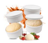 Pizza dough balls box Pizza dough container Dough container with lid Set of 4